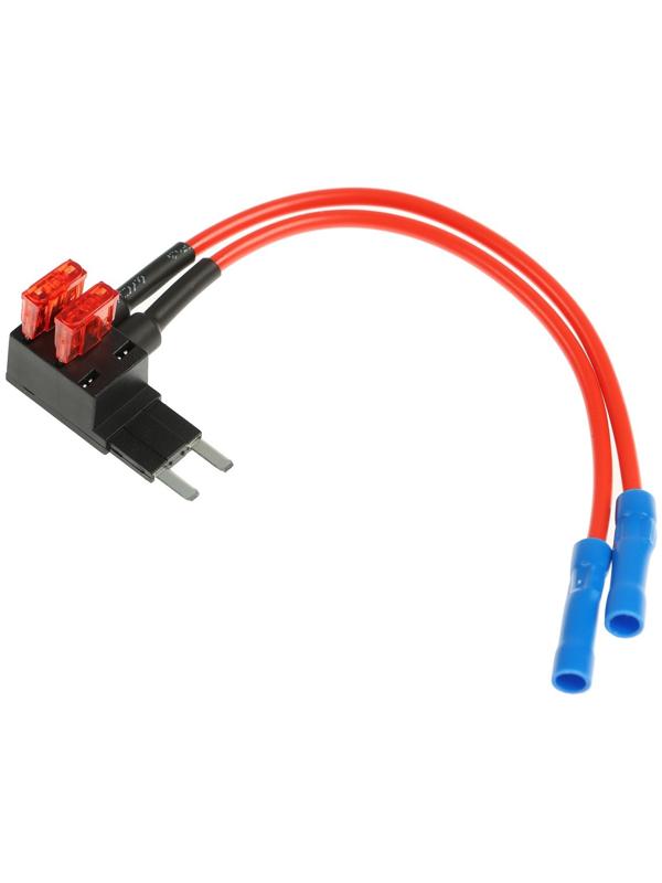 Удлинитель предохранителя двойной, мини 10А, провод 15 см