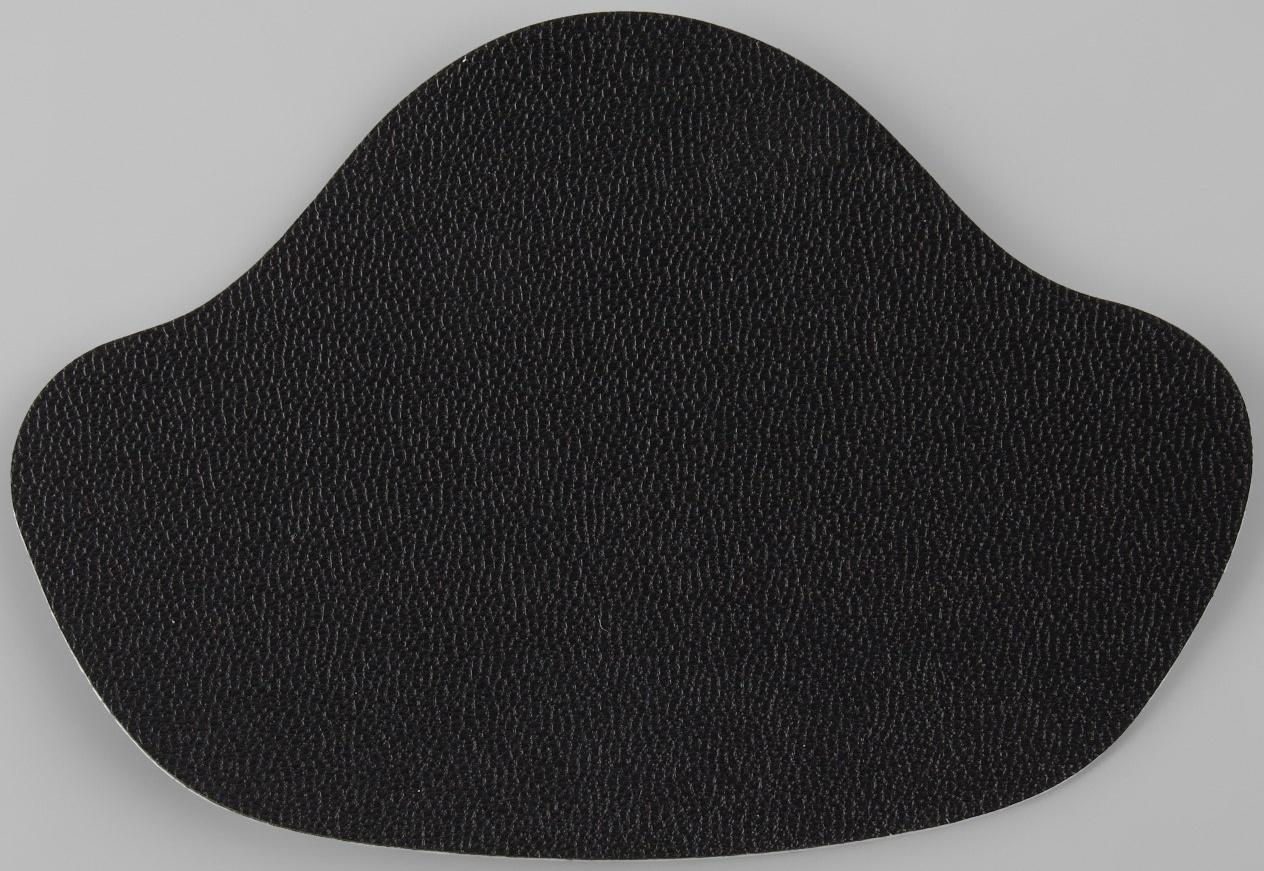 Набор заплаток для ремонта подпяточников обуви, из кожзама, клеевые, 6 шт, цвет чёрный