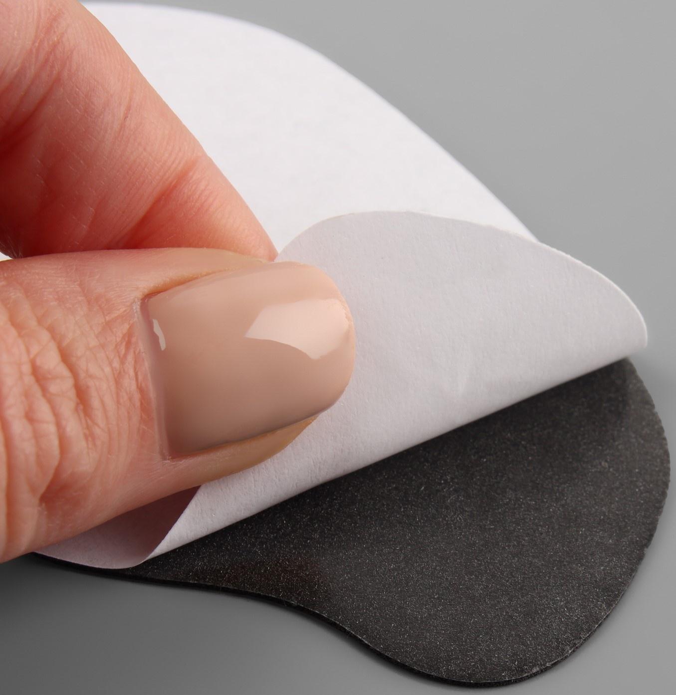 Набор заплаток для ремонта подпяточников обуви, из кожзама, клеевые, 6 шт, цвет чёрный