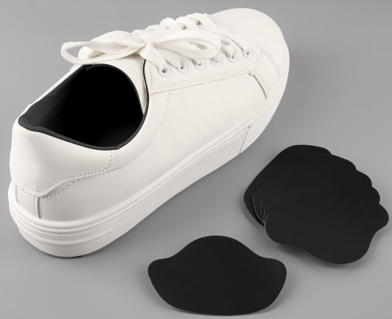 Набор заплаток для ремонта подпяточников обуви, из кожзама, клеевые, 6 шт, цвет чёрный