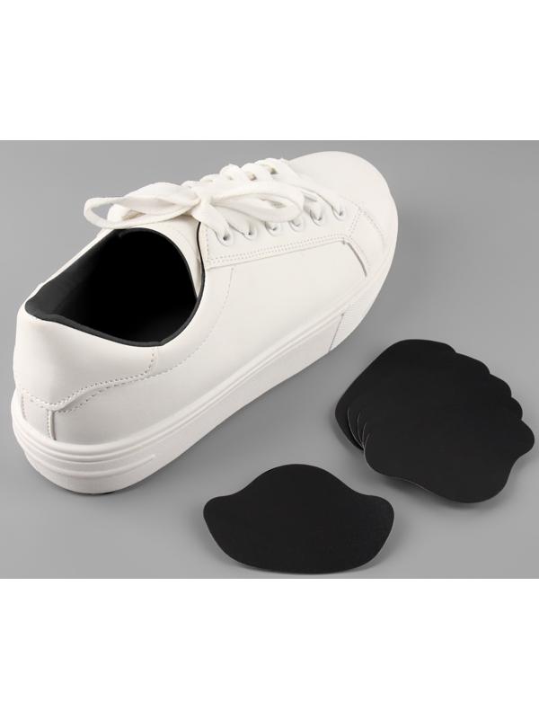 Набор заплаток для ремонта подпяточников обуви, из кожзама, клеевые, 6 шт, цвет чёрный