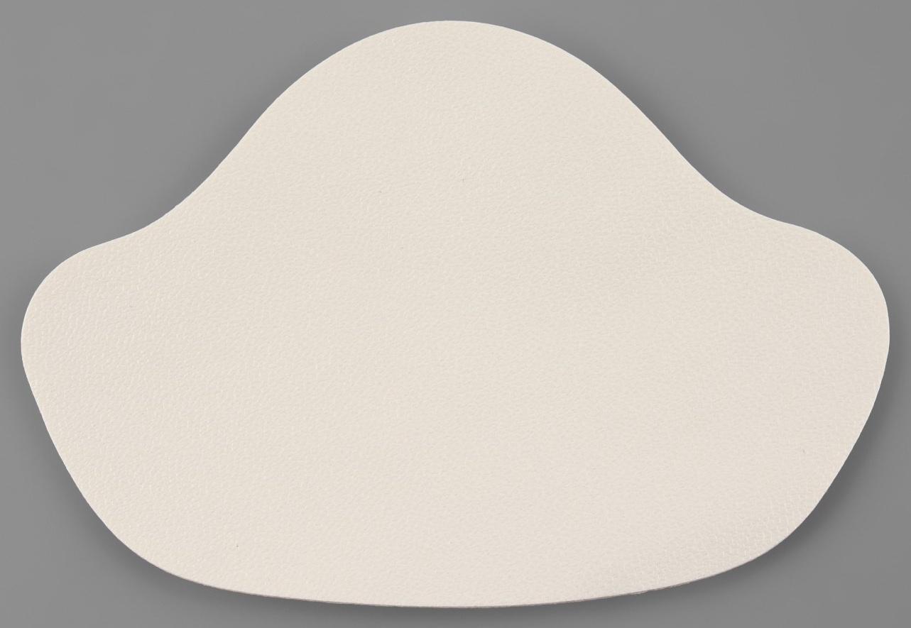 Набор заплаток для ремонта подпяточников обуви, из кожзама, клеевые, 6 шт, цвет белый