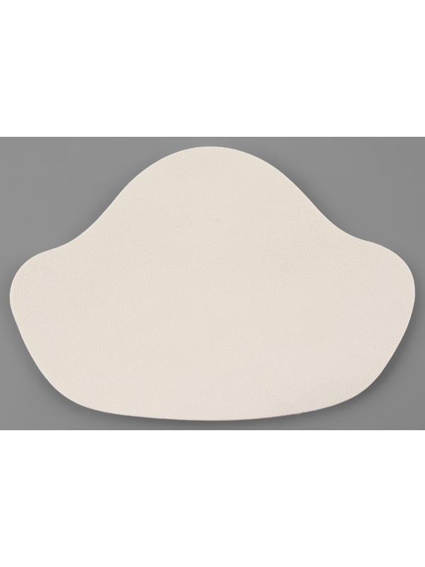 Набор заплаток для ремонта подпяточников обуви, из кожзама, клеевые, 6 шт, цвет белый