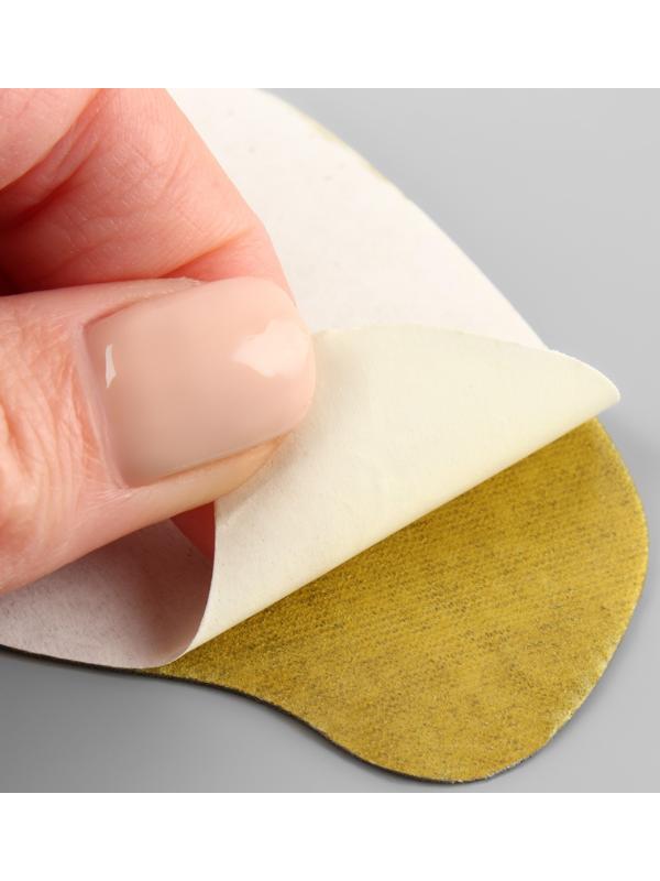 Набор заплаток для ремонта подпяточников обуви, из кожзама, клеевые, 6 шт, цвет серый