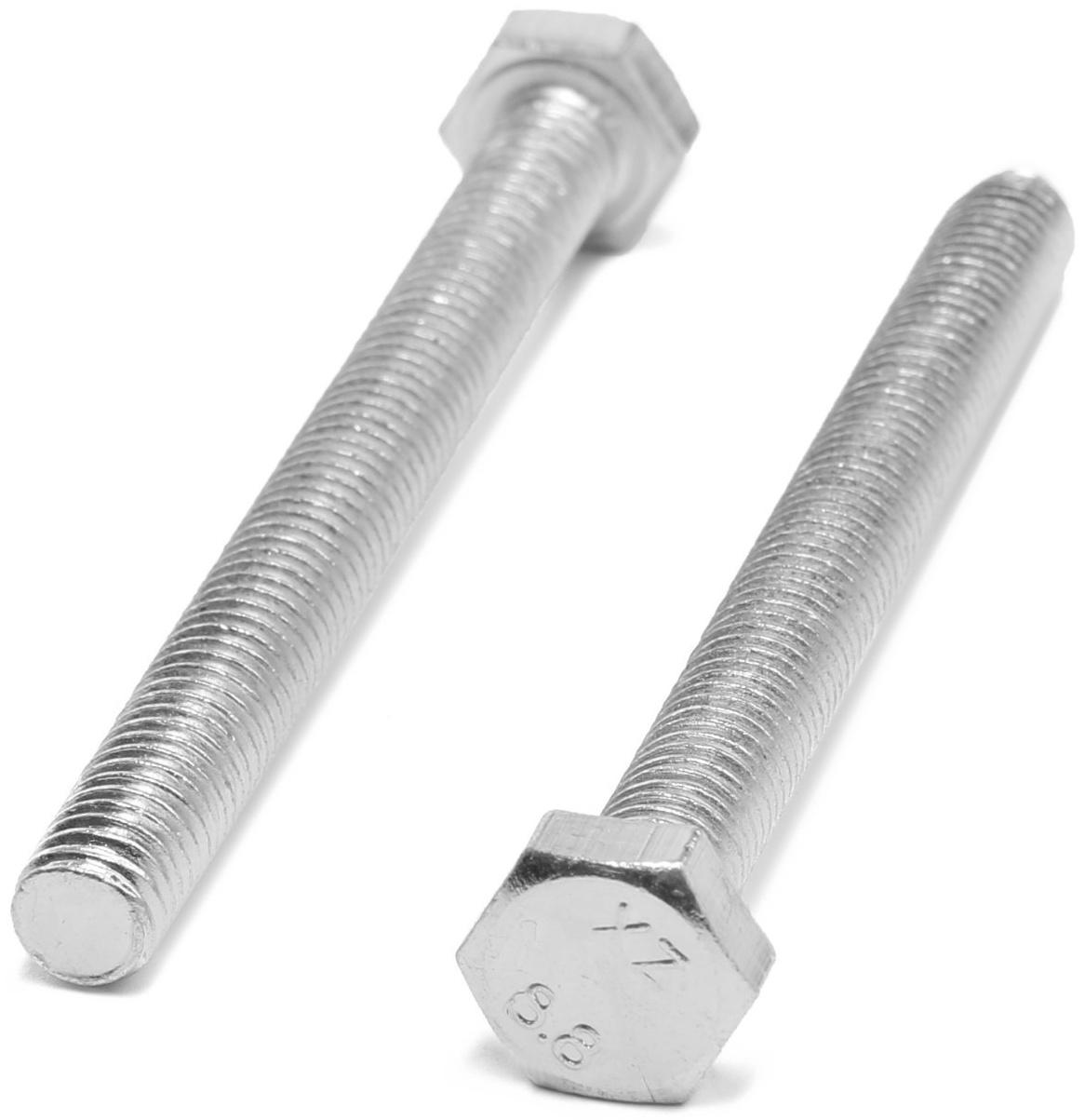 Болт ТУНДРА krep, с шестигранной головкой, оцинкованный, DIN933, М8х80 мм, 1 кг