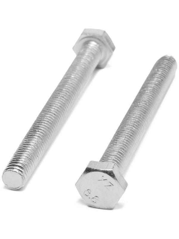 Болт ТУНДРА krep, с шестигранной головкой, оцинкованный, DIN933, М8х80 мм, 1 кг