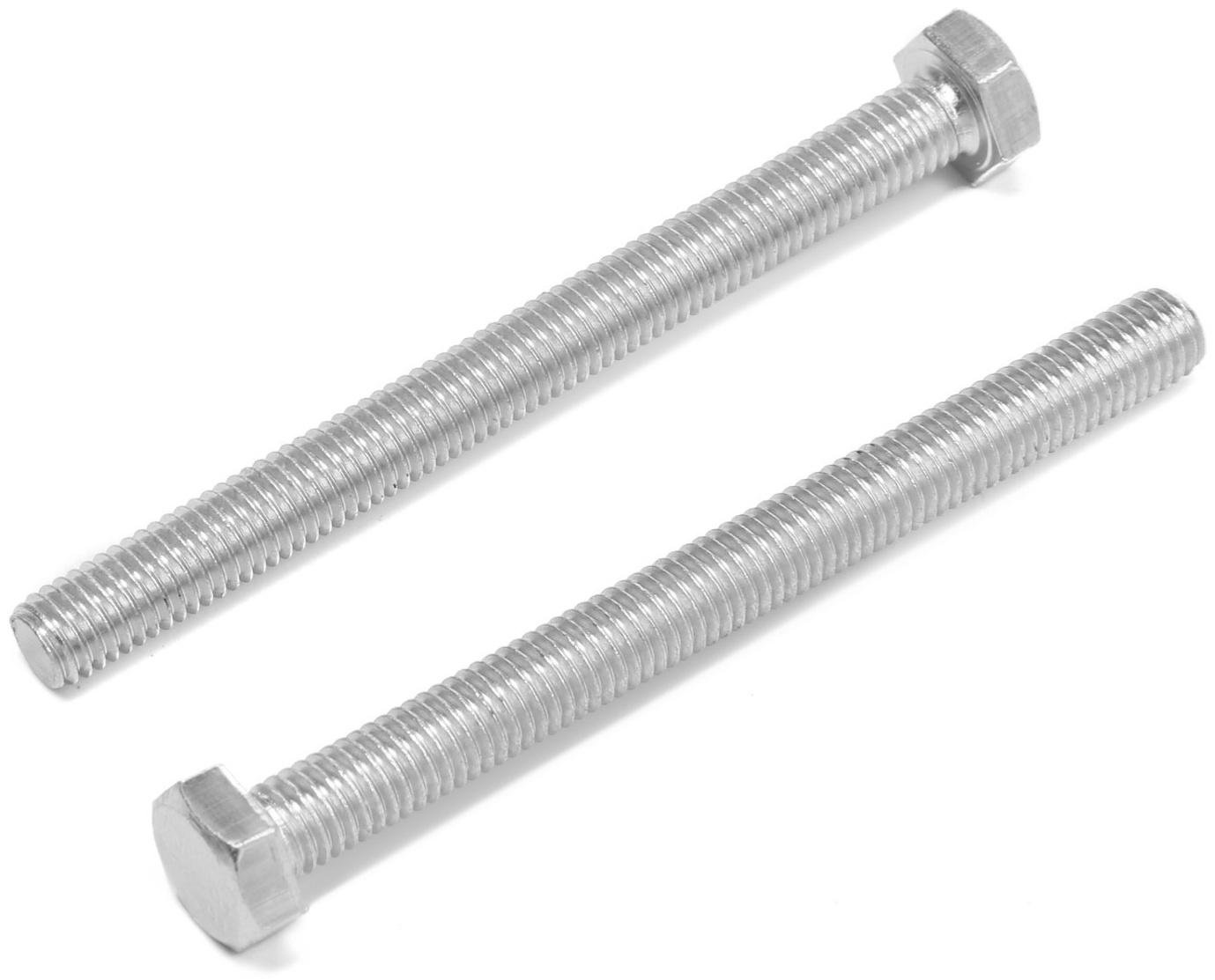 Болт ТУНДРА krep, с шестигранной головкой, оцинкованный, DIN933, М8х90 мм, 5 кг