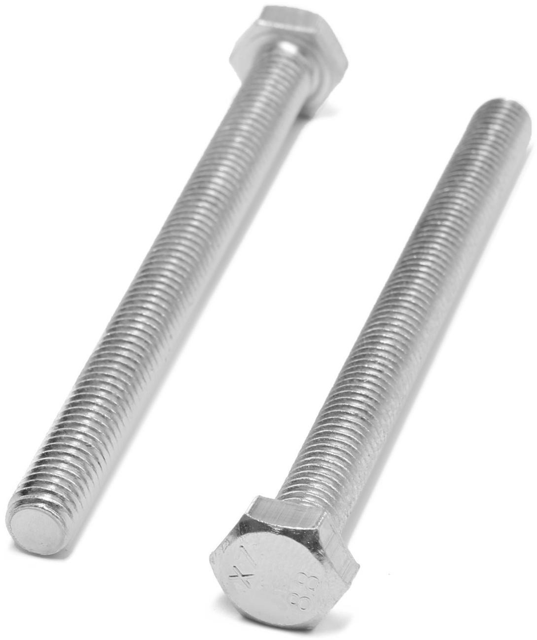 Болт ТУНДРА krep, с шестигранной головкой, оцинкованный, DIN933, М8х90 мм, 5 кг