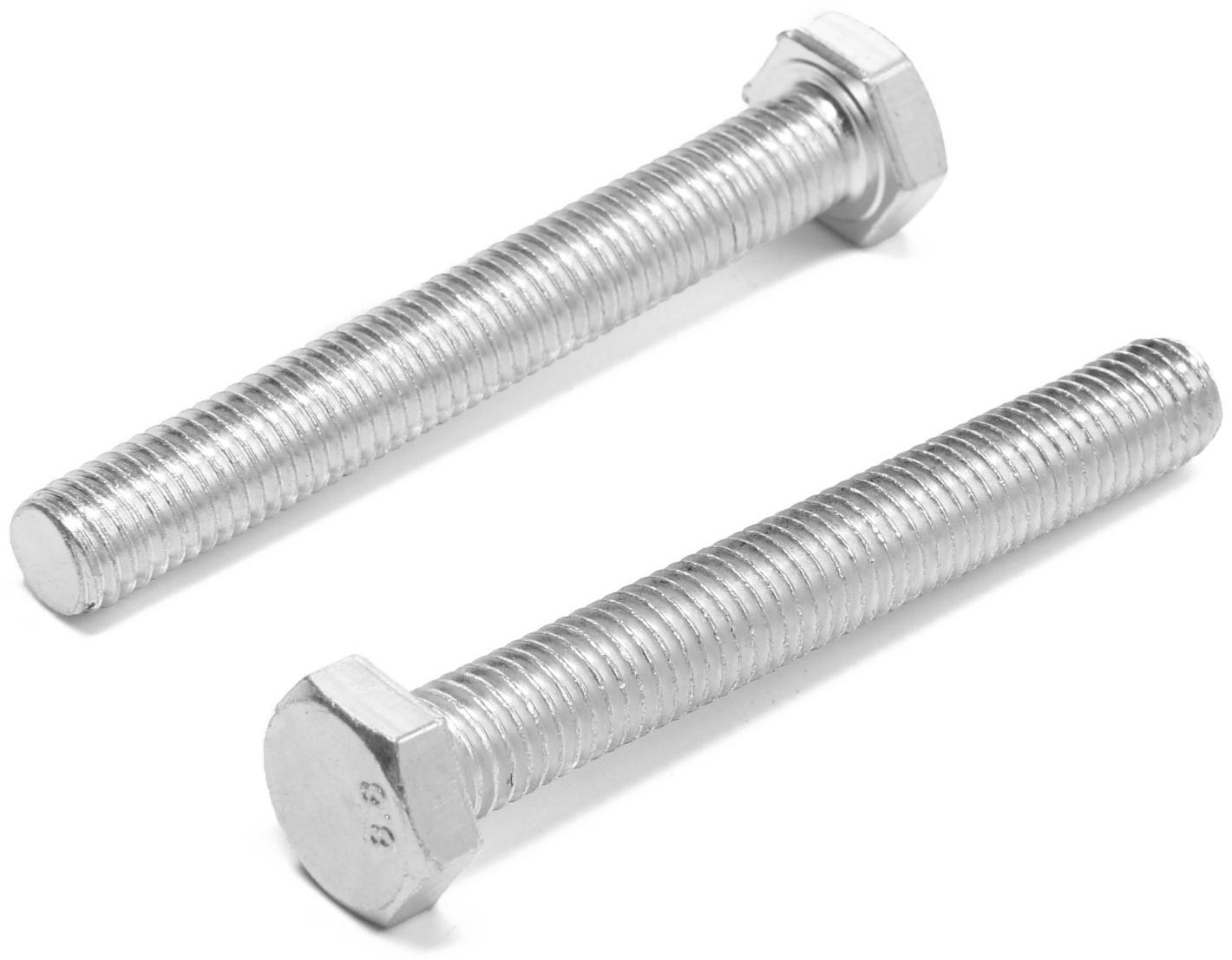 Болт ТУНДРА krep, с шестигранной головкой, оцинкованный, DIN933, М12х90 мм, 1 кг