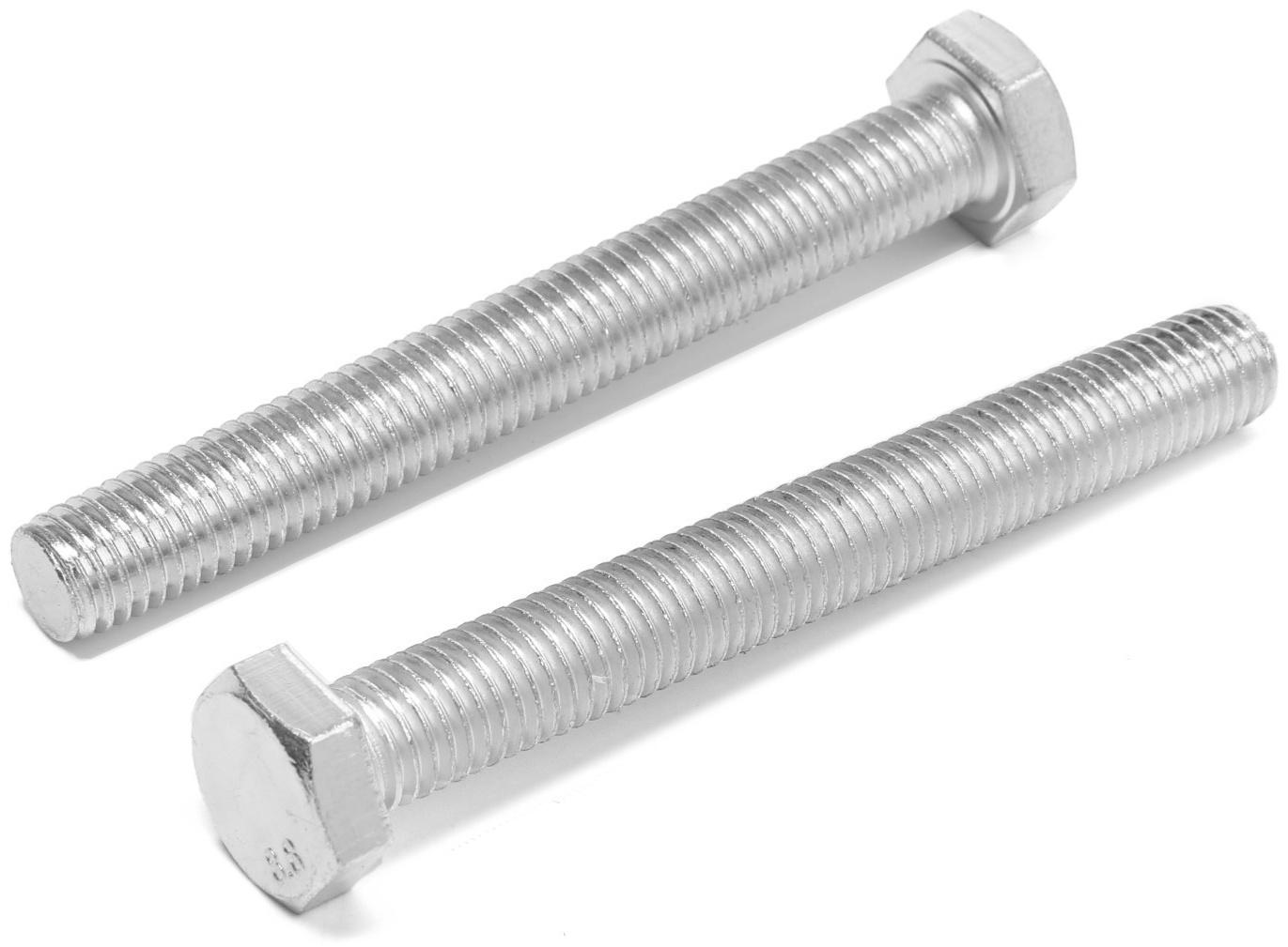 Болт ТУНДРА krep, с шестигранной головкой, оцинкованный, DIN933, М12х100 мм, 5 кг