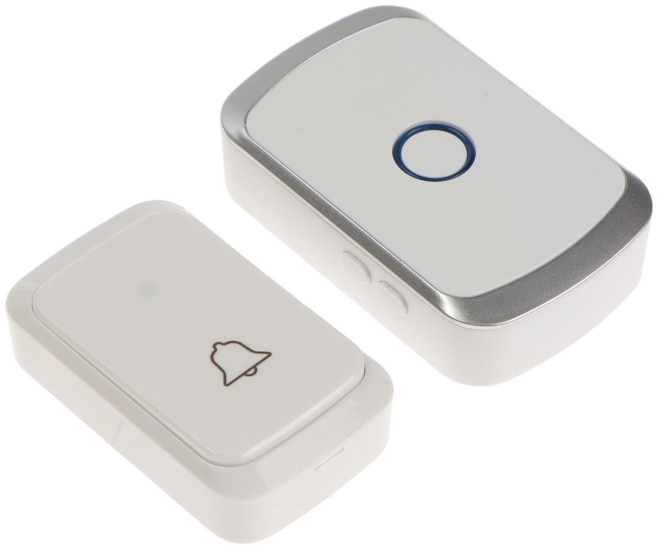 Звонок LZDV-10, беспроводной, 2хAАА (не в комплекте), LR23A, белый