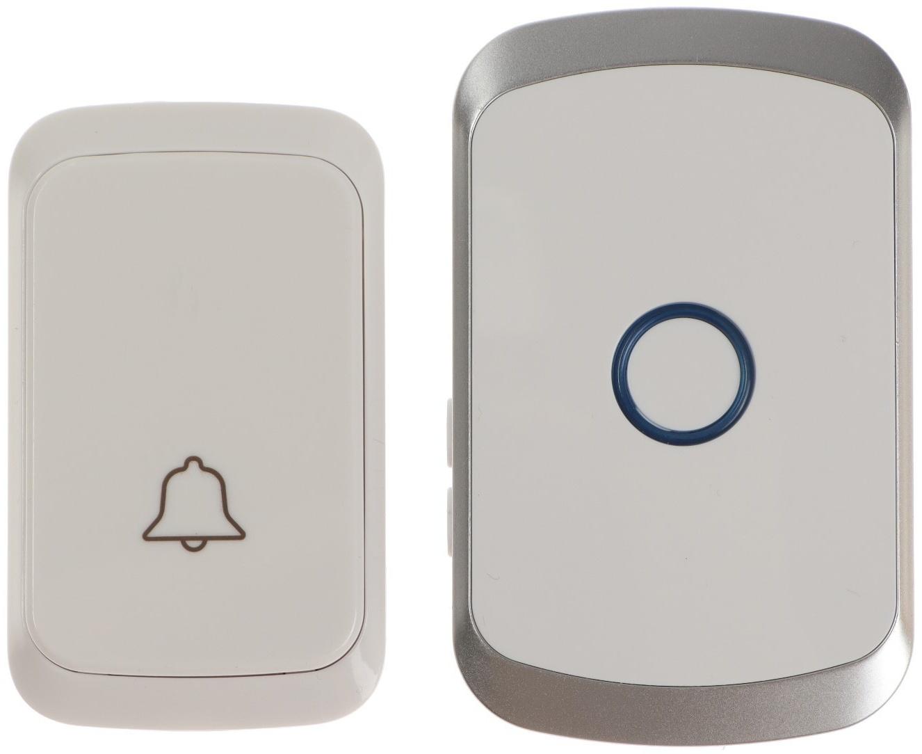 Звонок LZDV-10, беспроводной, 2хAАА (не в комплекте), LR23A, белый