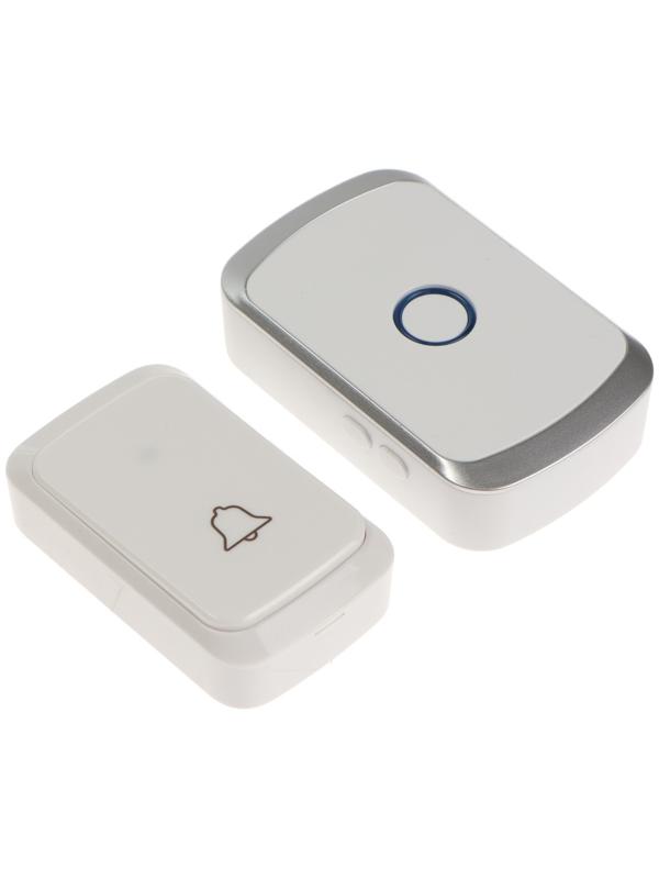 Звонок LZDV-10, беспроводной, 2хAАА (не в комплекте), LR23A, белый