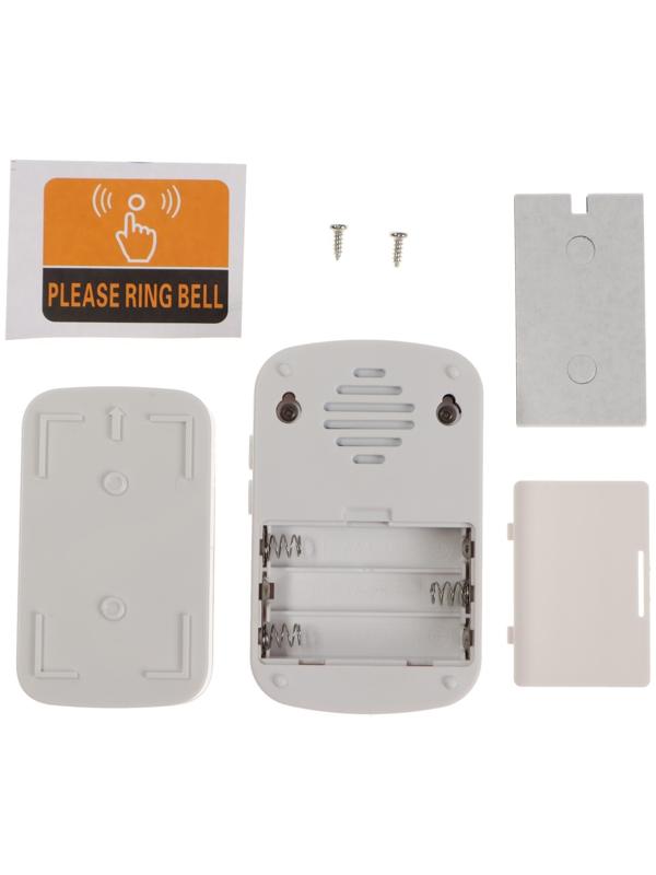 Звонок LZDV-10, беспроводной, 2хAАА (не в комплекте), LR23A, белый