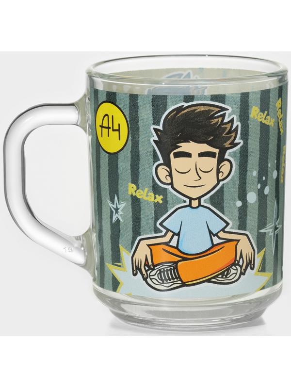 Кружка детская стеклянная «Влад А4», 230 мл