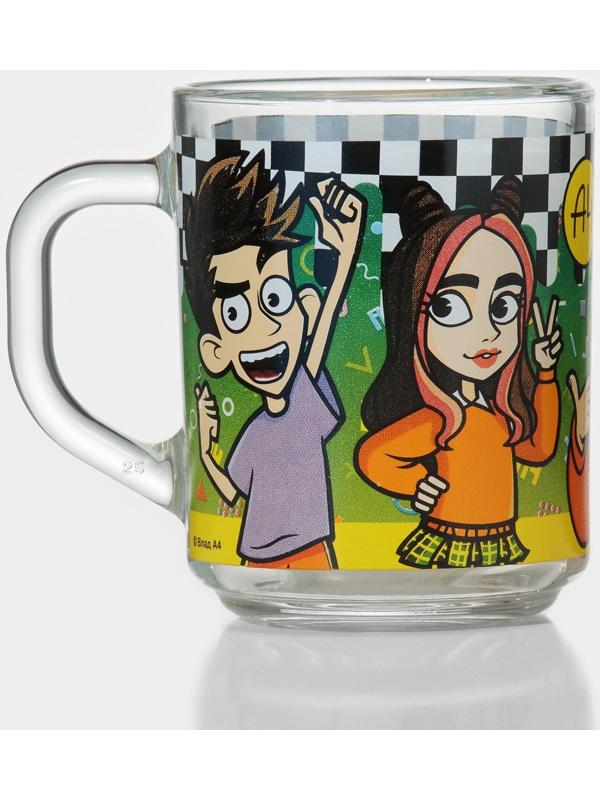 Кружка детская стеклянная «Влад А4. Влад и компания», 230 мл