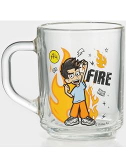 Кружка детская стеклянная «Влад А4. Огонь», 230 мл