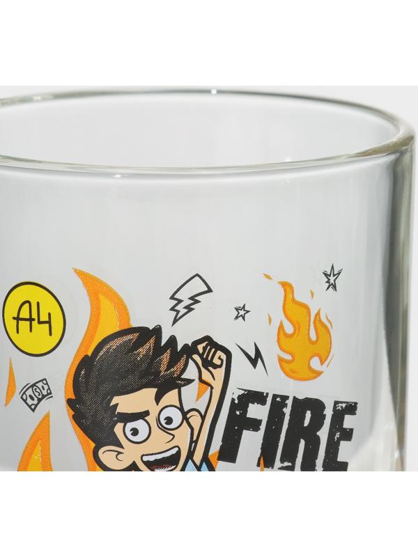 Кружка детская стеклянная «Влад А4. Огонь», 230 мл