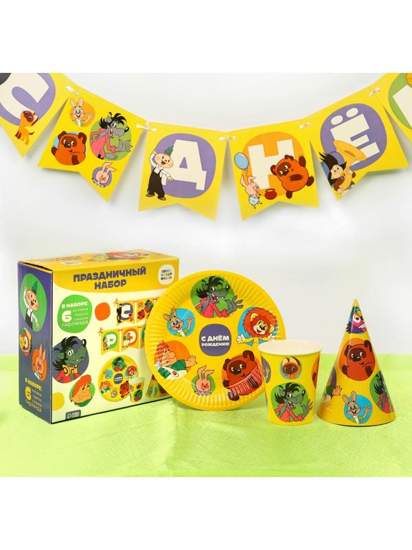 Набор бумажной посуды, на 6 персон 