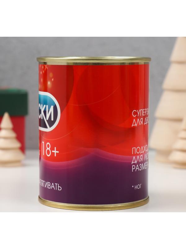 Носки с принтом в банке 