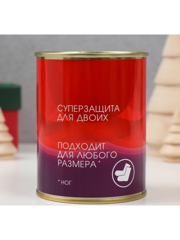 Носки с принтом в банке 