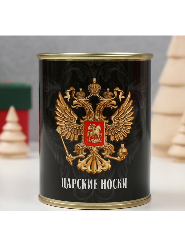 Носки с принтом в банке 