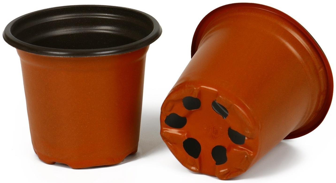 Горшок для рассады Greengo 200 мл, d = 8,5 см, h = 7,5 см, терракот / 20 шт.