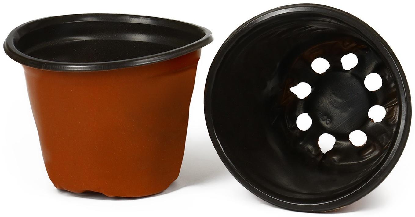 Горшок для рассады, 600 мл, d = 10 см, h = 8 см, терракот, Greengo