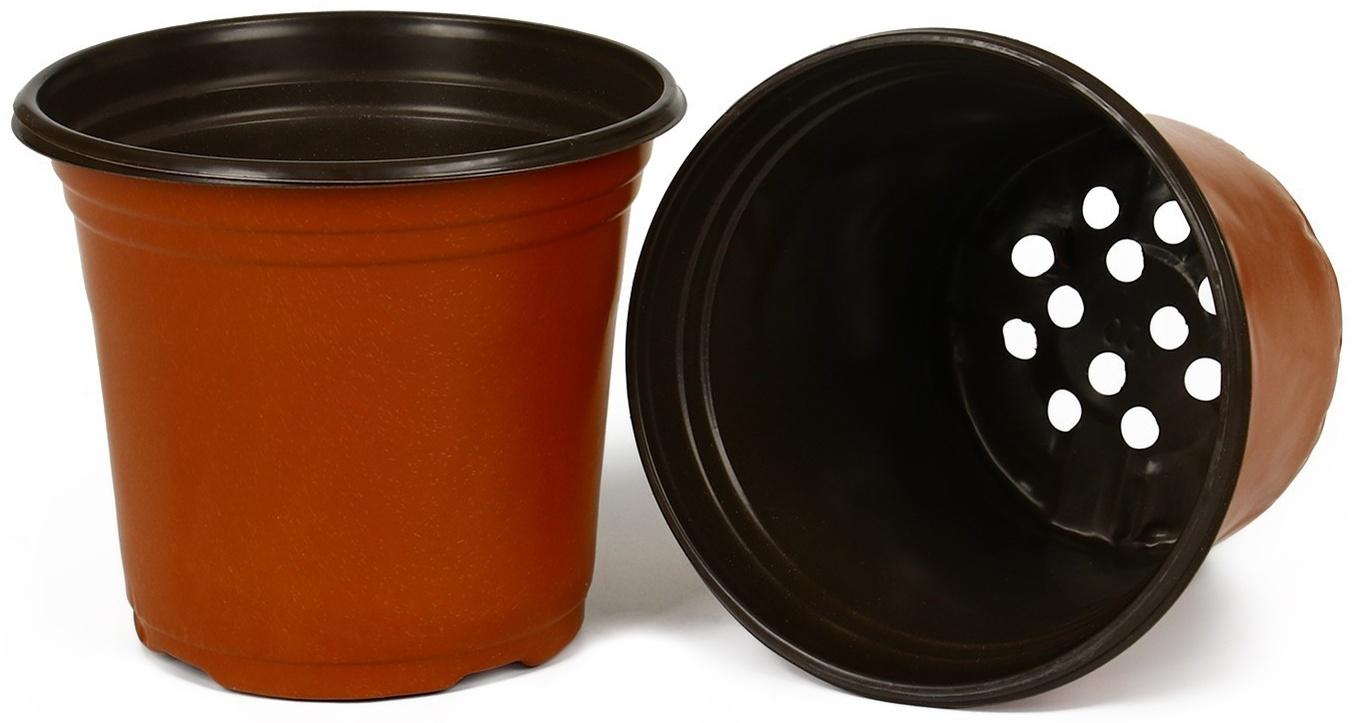 Горшок для рассады, 1,3 л, d = 14 см, h = 12 см, терракот, Greengo