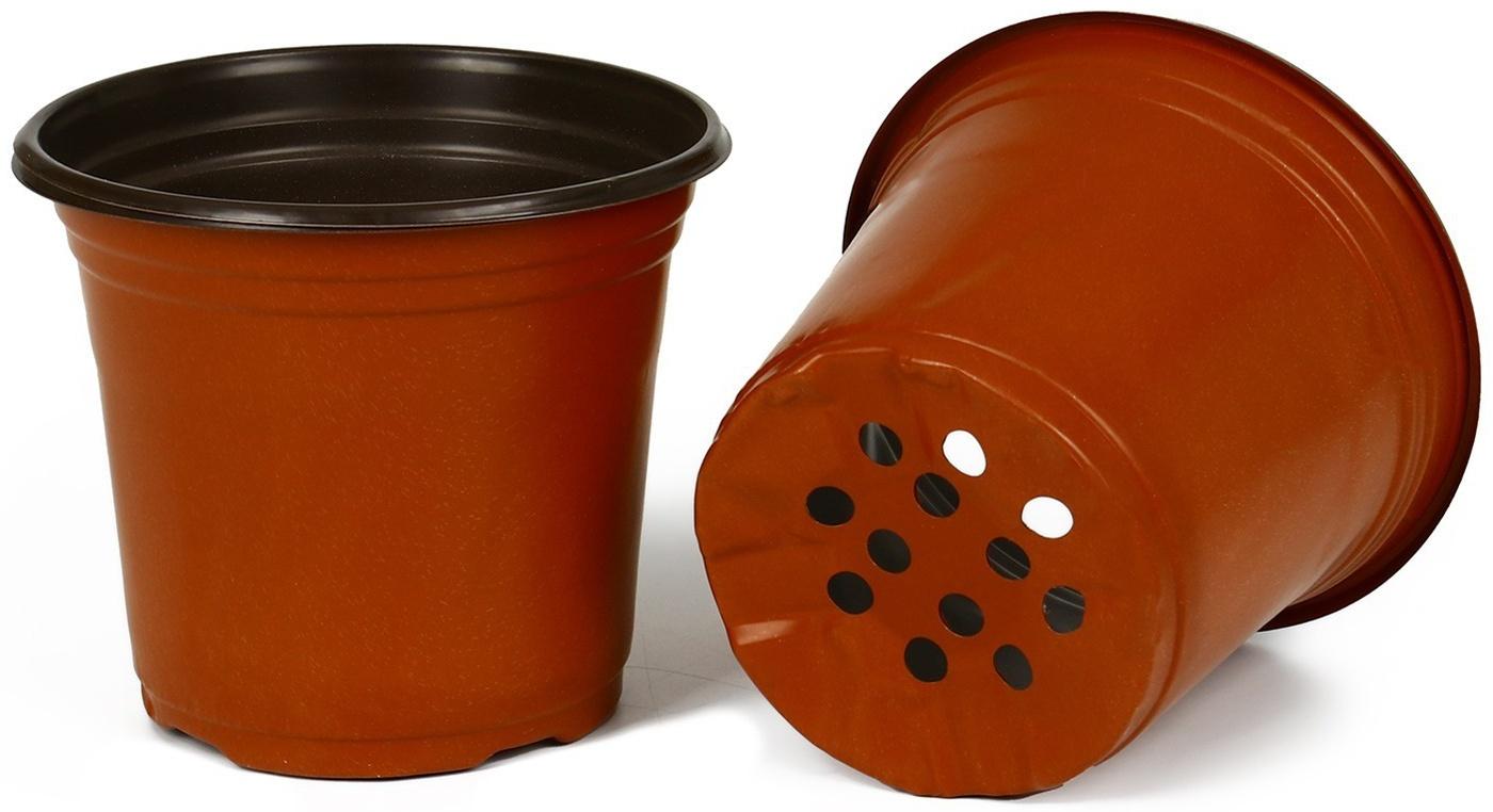 Горшок для рассады, 1,3 л, d = 14 см, h = 12 см, терракот, Greengo