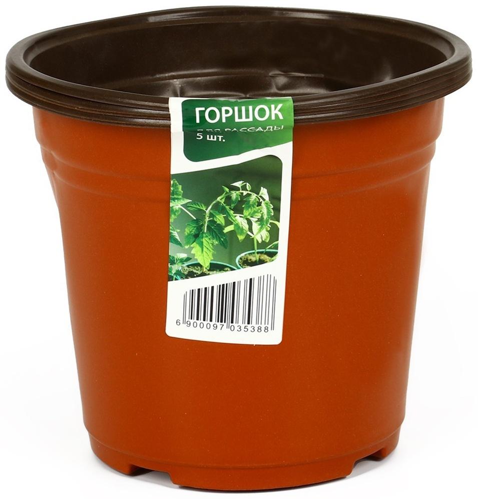 Горшок для рассады, 2,5 л, d = 18 см, h = 17 см, терракот, Greengo