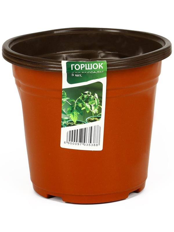 Горшок для рассады, 2,5 л, d = 18 см, h = 17 см, терракот, Greengo