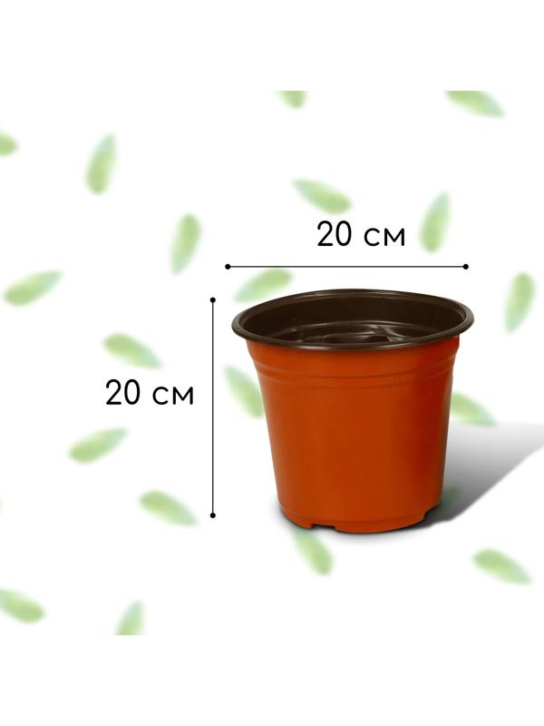 Горшок для рассады, 3,5 л, d = 20 см, h = 20 см, терракот, Greengo