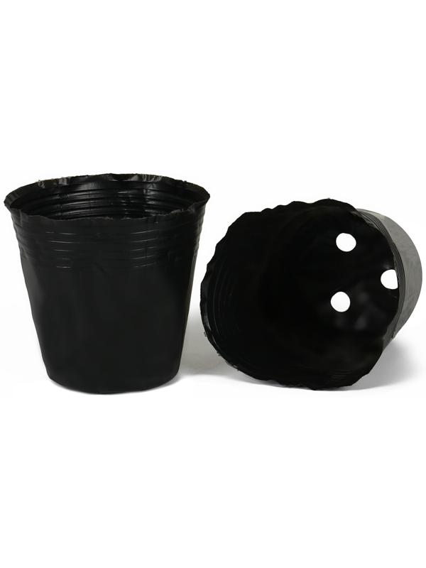 Горшки для рассады, 600 мл, 12,5 × 12,5 × 10,5 см, полиэтилен толщиной 50 мкм, чёрный, Greengo