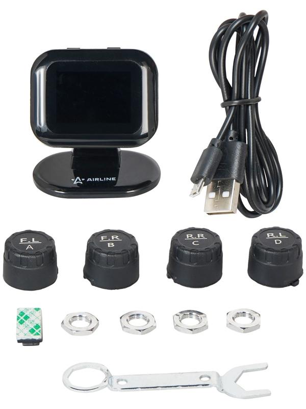 Система контроля давления в шинах Airline TPMS, 4 внешего датчика, дисплей мини