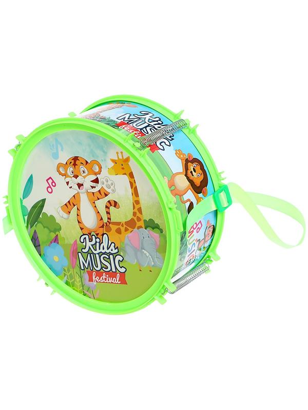 Барабан «Весёлые зверята», цвета МИКС