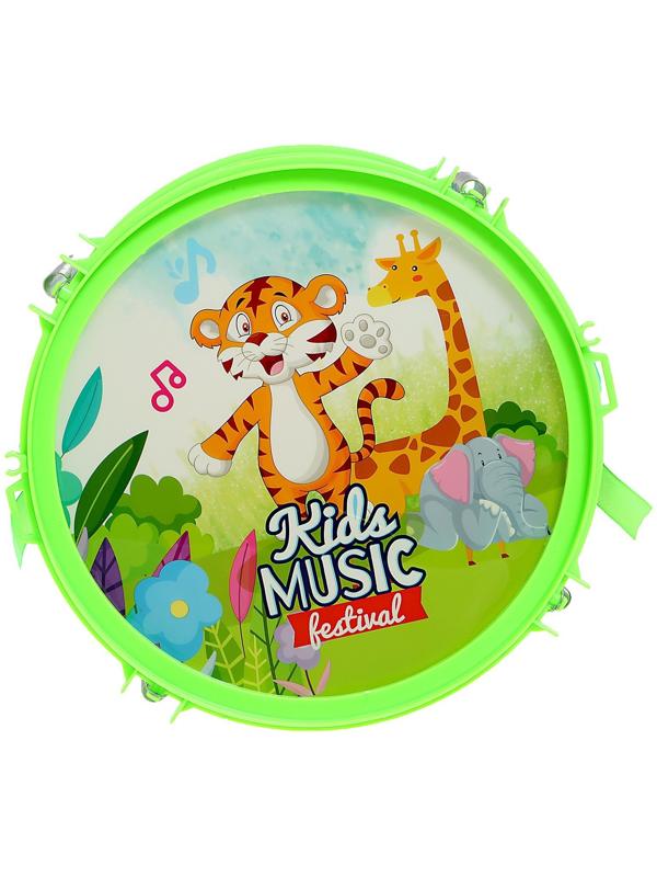 Барабан «Весёлые зверята», цвета МИКС