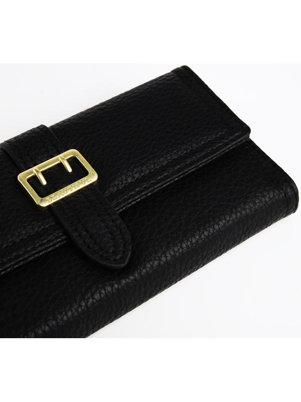 Кошелёк на кнопке, цвет чёрный