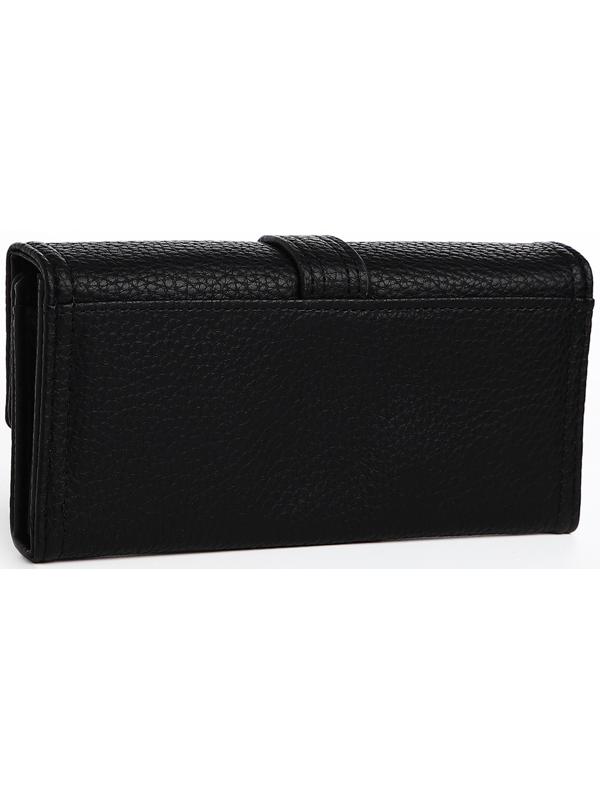 Кошелёк на кнопке, цвет чёрный