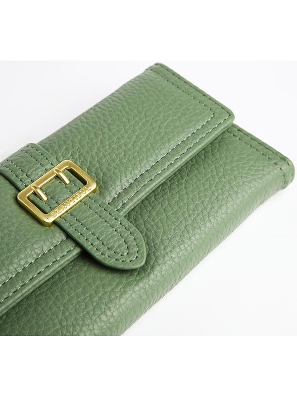 Кошелёк на кнопке, цвет зелёный