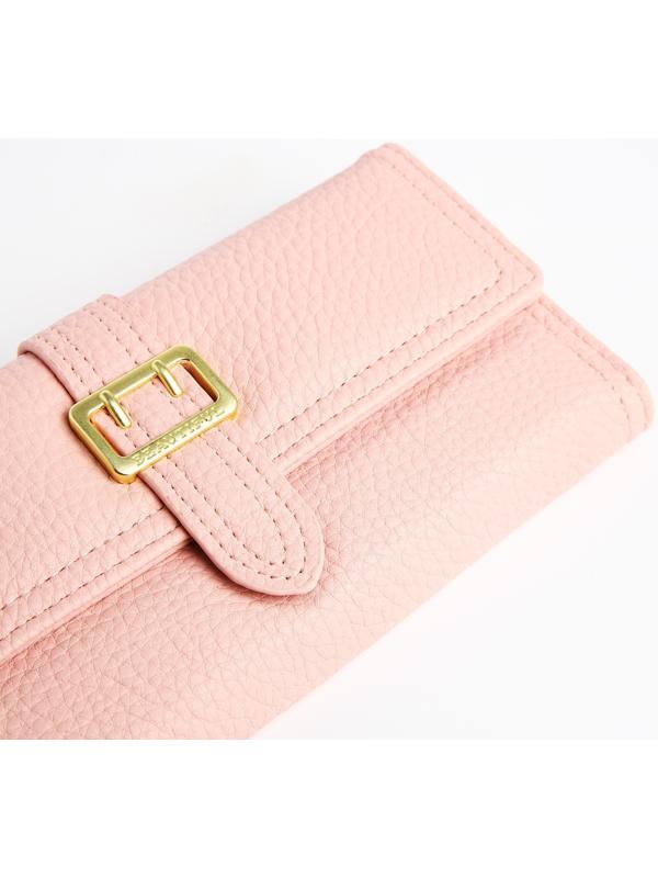 Кошелёк на кнопке, цвет розовый