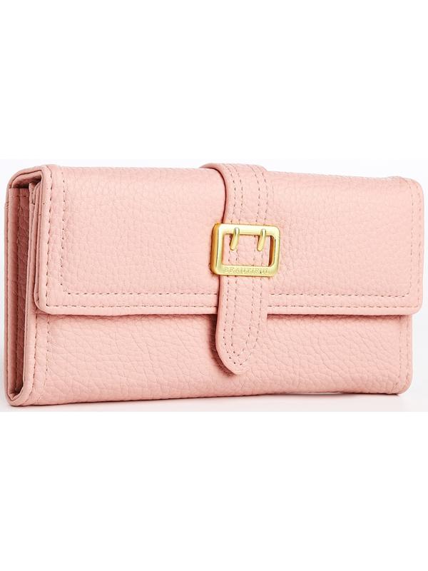 Кошелёк на кнопке, цвет розовый