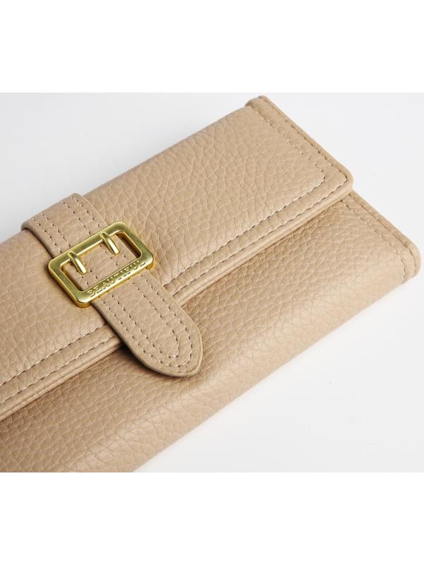 Кошелёк на кнопке, цвет бежевый