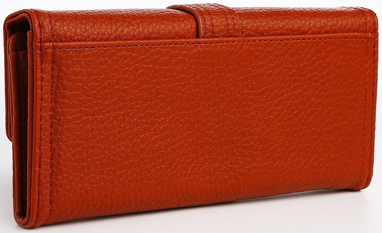 Кошелёк на кнопке, цвет рыжий