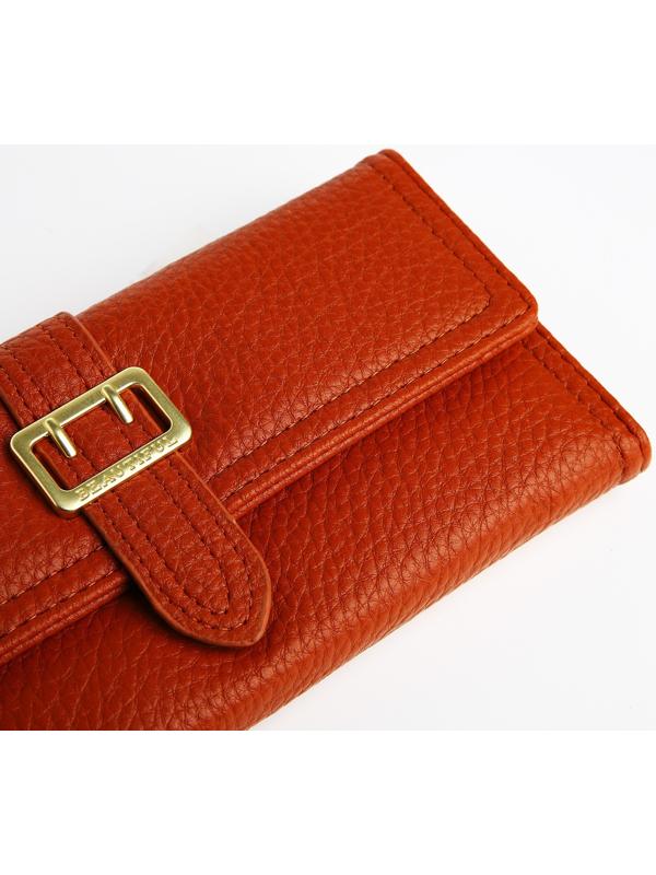 Кошелёк на кнопке, цвет рыжий