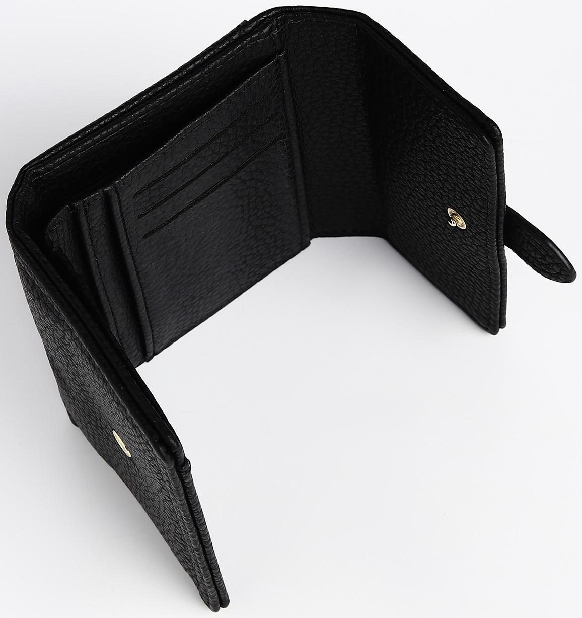 Кошелёк на кнопке, цвет чёрный