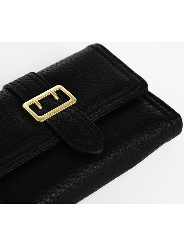 Кошелёк на кнопке, цвет чёрный