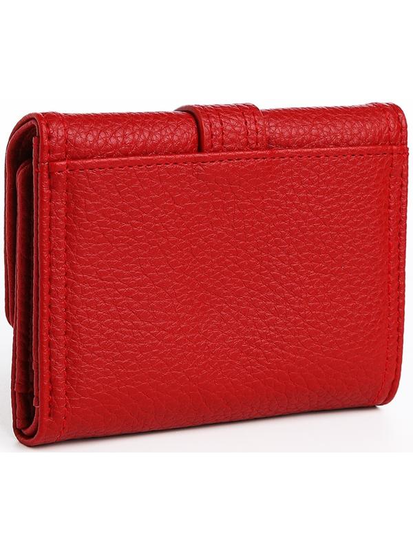 Кошелёк на кнопке, цвет красный