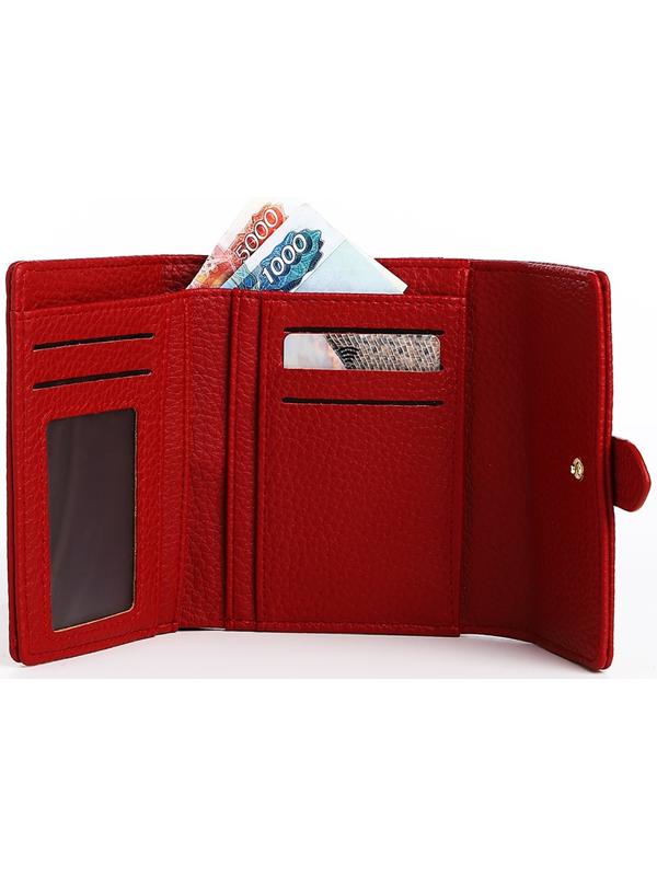 Кошелёк на кнопке, цвет красный