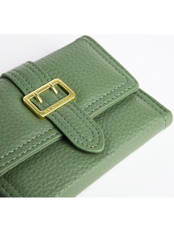 Кошелёк на кнопке, цвет зелёный